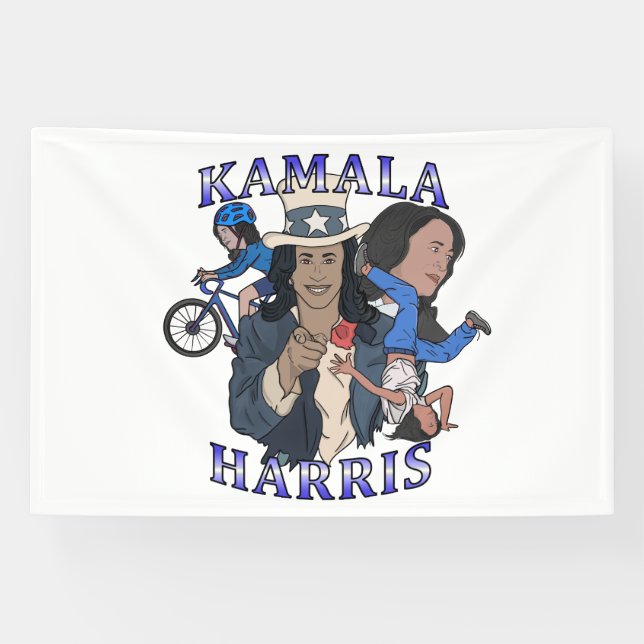 Banderoles Kamala Harris Bootleg Rap (Horizontal)