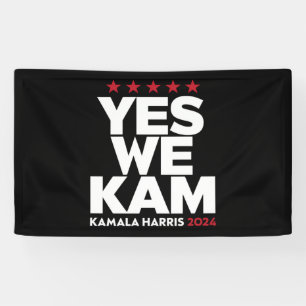 Banderoles Kamala Harris Oui Nous Kam pour le président améri