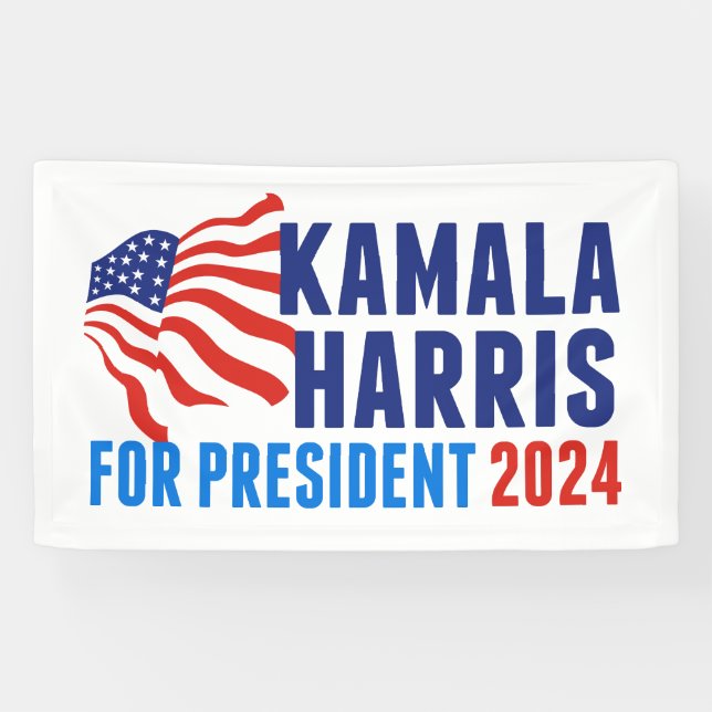 Banderoles Kamala Harris pour l'élection présidentielle de 20 (Horizontal)