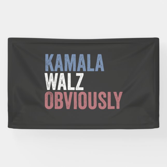Banderoles Kamala Walz, de toute évidence, jour des élections (Horizontal)