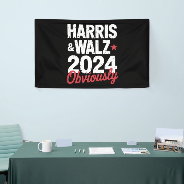 Banderoles Kamala Walz Évidemment 2024 Harris Waltz 2024 (Salon professionnel)