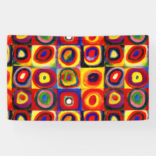 Banderoles Kandinsky Farbstudie Cercles Carré Quadrate Art
