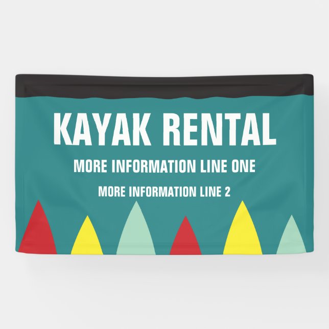 Banderoles Kayak Rental Business ou Kayak Event (Horizontal)