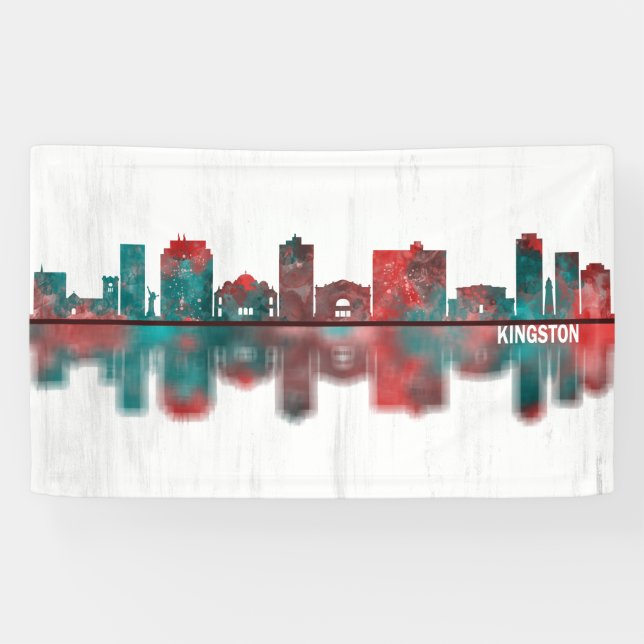Banderoles Kingston Jamaica Skyline (Horizontal)