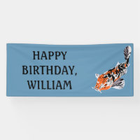 Koi Fish Illustration Orange, fête d'anniversaire