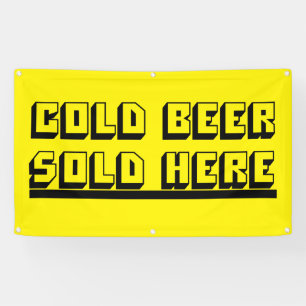 BANDEROLES LA BIÈRE FROIDE VENDUE ICI-Y