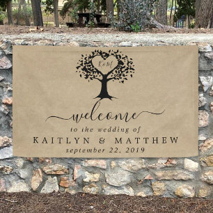 Banderoles La collection Rustic Heart Tree Mariage