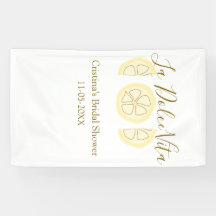 La Dolce Vita jaune citron pastel douche de mariée