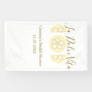 Banderoles La Dolce Vita jaune citron pastel douche de mariée