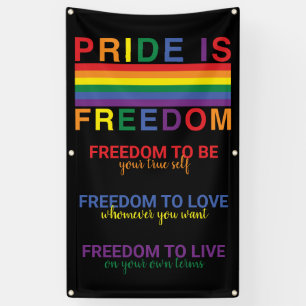 Banderoles La fierté LGBTQ du drapeau arc-en-ciel est le droi