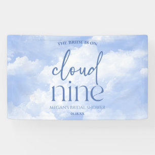 Banderoles La Mariée Est Sur Nuage Neuf Fête des mariées Bleu