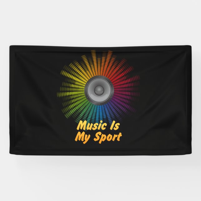 Banderoles La musique est mon égaliseur de sport DJ (Horizontal)
