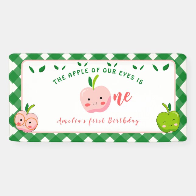 Banderoles La pomme de nos yeux premier anniversaire (Horizontal)