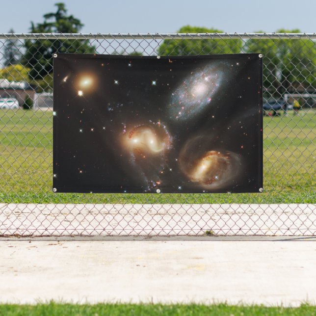 Banderoles La quintette de Stephan : Une épave galaxie galact (Insitu)