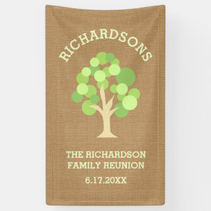 Banderoles La Réunion de famille verte rustique mignonne