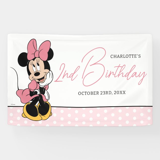 Banderoles La souris Minnie de Disney | Anniversaire de la fi (Horizontal)