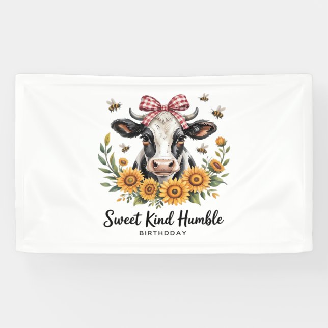 Banderoles La vache à fraise Joyfull aime le T-Shi classique (Horizontal)