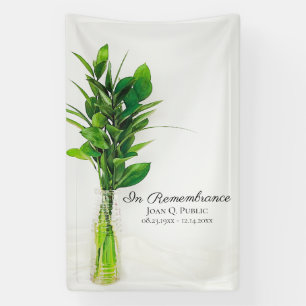 Banderoles La verdure dans Vase Célébration de la vie Funérai
