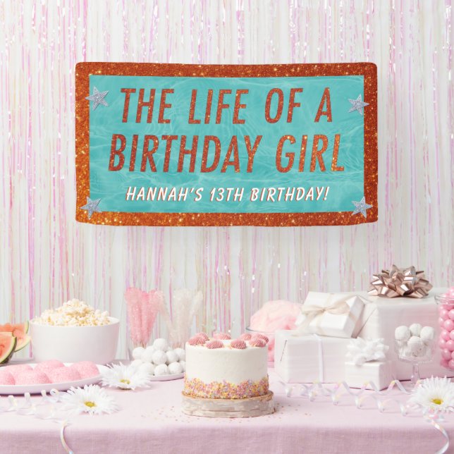 Banderoles La vie d'une fête de fille anniversaire Bienvenue (Fête)