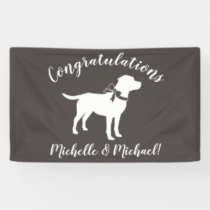 Banderoles Labrador Baby shower de chien Laboratoire gris Neu