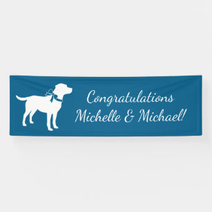Banderoles Labrador Chien Baby shower Blue Boy Lab