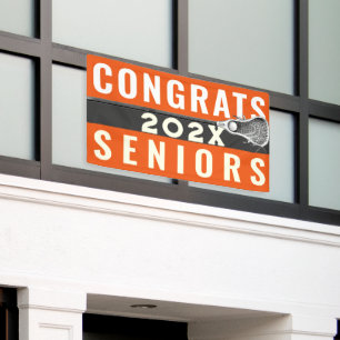 Banderoles Lacrosse Congrats Team Orange Banner