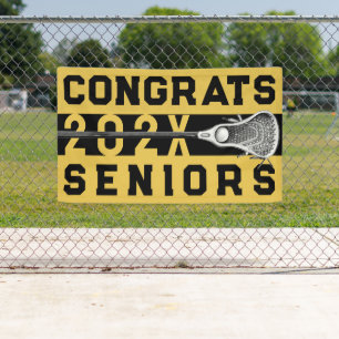 Banderoles Lacrosse Senior Night Gold