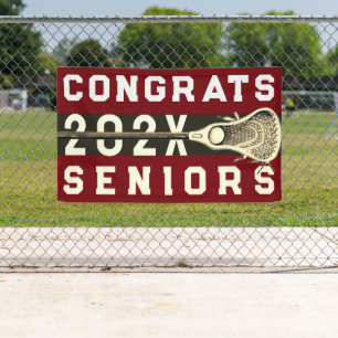 Banderoles Lacrosse Senior Night Marron