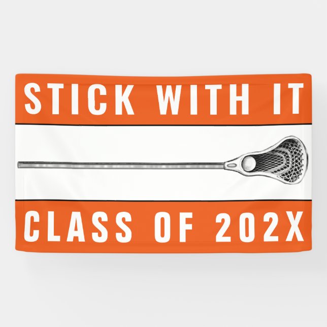 Banderoles Lacrosse Senior Night Orange (Horizontal)