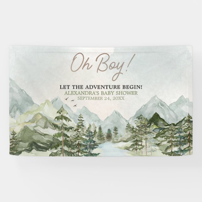Banderoles Laisser l'aventure commencer le Baby shower des bo (Horizontal)