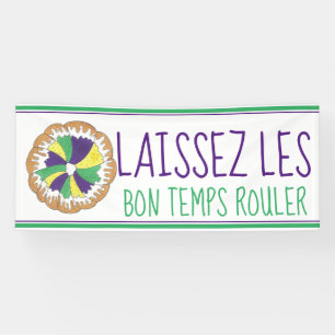 Banderoles Laissez Les Bon Temps Rouler Mardi Gras King Cake