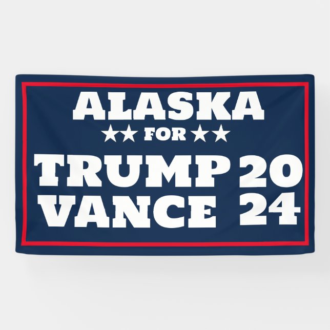 Banderoles L'Alaska pour Trump Vance 2024 (Horizontal)