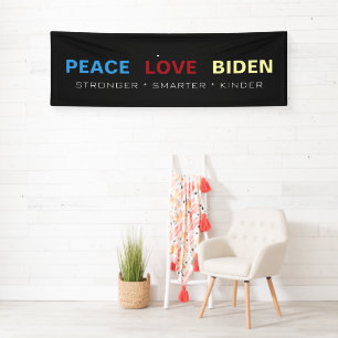 Banderoles L'AMOUR DE LA PAIX BIDEN Un Kinder plus intelligen