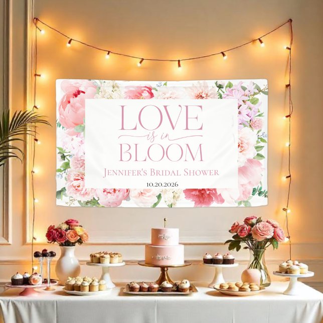 Banderoles L'amour est en fleurs | Mariage champêtre cadre de (Créateur téléchargé)