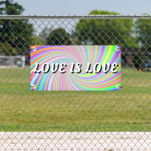 Banderoles L'amour est l'amour de la fierté