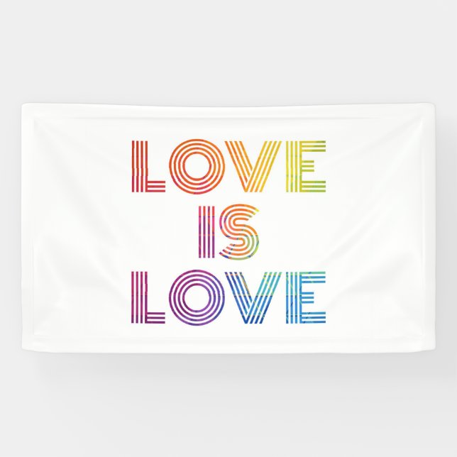 Banderoles L'amour est l'amour| Grandes surfaces modernes (Horizontal)