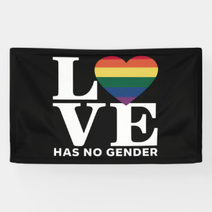 Banderoles L'amour n'a pas de genre LGBTQ Mois de fierté arc-