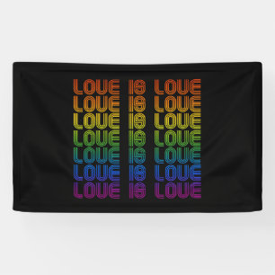 Banderoles L'amour rétro est de l'amour