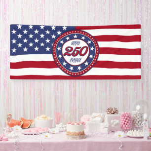 Banderoles L'anniversaire des 250 ans de l'Amérique avec le d