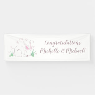 Banderoles Lapin Baby shower lapin Animaux de bois