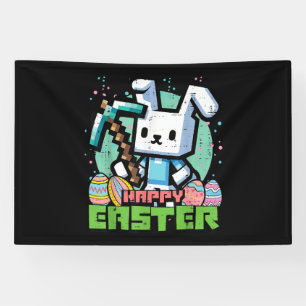 Banderoles Lapin de Pâques Pixel Game Joyeux 