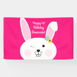 Banderoles Lapin Lapin Pâques Printemps fête d'anniversaire