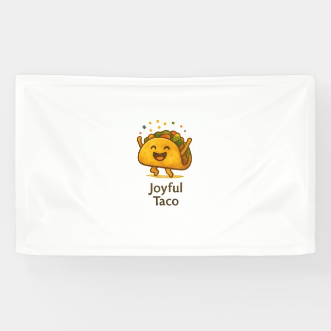 Banderoles Large Taco Fiesta Birthday Banner | Photo Backdrop (Horizontal)