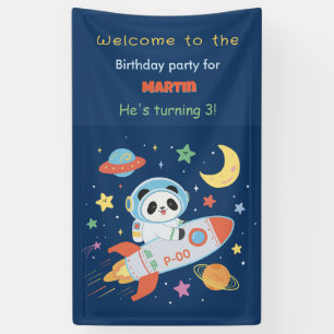 Banderoles l'astronaute bleu et orange Panda