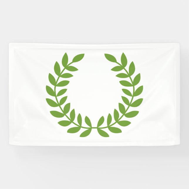 Banderoles Laurel Wreath (Symbole grec ancien) (Horizontal)