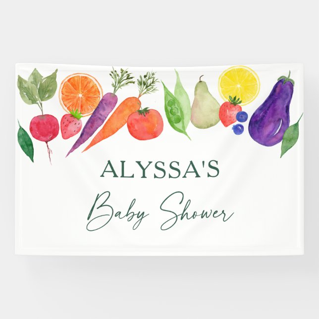 Banderoles Le Baby shower des fermiers cultivés localement (Horizontal)
