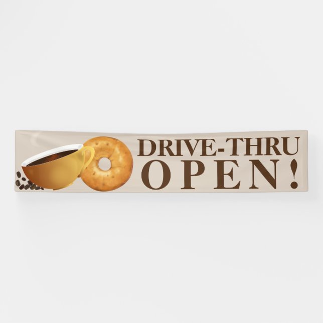 Banderoles Le café et le Bagel Drive (Horizontal)