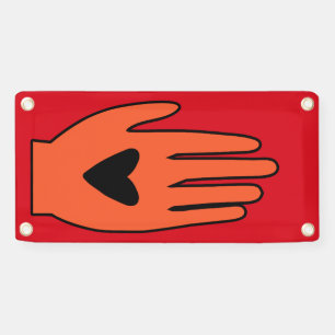 Banderoles Le cessez-le-feu maintenant main la conception gra