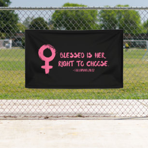 Banderoles Le droit de choisir une féministe verse