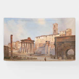 Banderoles Le Forum romain antique (par Ippolito Caffi)